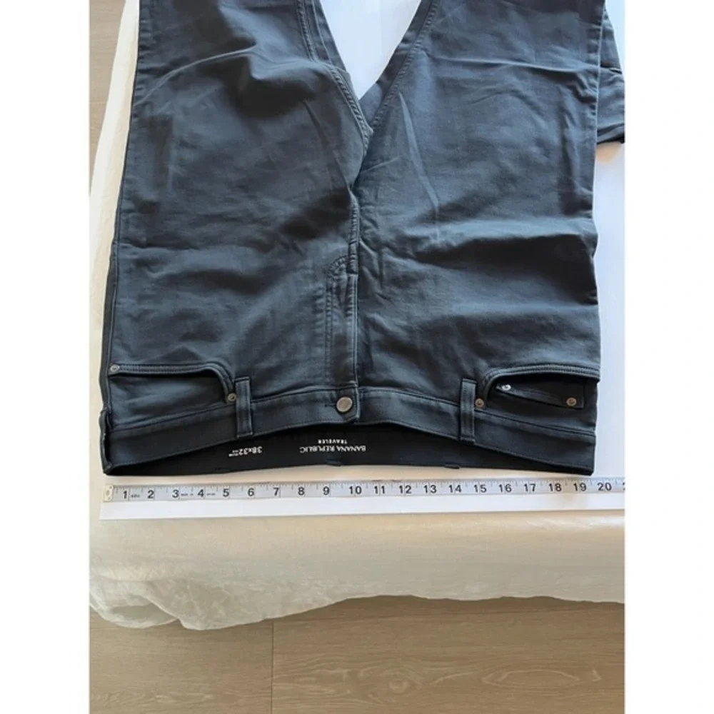 Banana Republic Pants Mens 38x32 Black Traveler Slim Fit Chino‎ Preppy